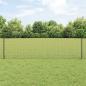 Preview: ARDEBO.de - Gepresster Drahtzaun mit 5 U-Pfosten Grau 0,6x10 m Stahl
