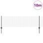 Preview: Gepresster Drahtzaun mit 5 U-Pfosten Grau 0,6x10 m Stahl