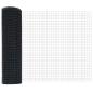 Preview: Gepresster Drahtzaun mit 5 U-Pfosten Grau 0,6x10 m Stahl