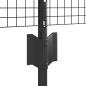 Preview: Gepresster Drahtzaun mit 5 U-Pfosten Grau 0,6x10 m Stahl