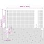 Preview: Gepresster Drahtzaun mit 5 U-Pfosten Grau 0,6x10 m Stahl