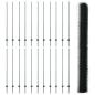 Preview: Zaunpfosten 11 Stück U-Kanal Grün 150 cm Stahl, Sechseckzaun Grün 1,5x50 m Stahl