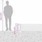 Preview: Zaunpfosten 11 Stück U-Kanal Grau 40 cm Stahl, Sechseckzaun Grau 0.4x25 m Stahl