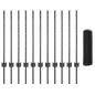 Preview: Zaunpfosten 11 Stück U-Kanal Grau 80 cm Stahl, Sechseckzaun Grau 0.8x25 m Stahl