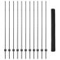 Preview: Zaunpfosten 22 Stk U-Kanal Grau 160 cm Stahl, Sechseckzaun Grau 1,6x25 m Stahl