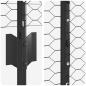 Preview: Zaunpfosten 22 Stk U-Kanal Grau 160 cm Stahl, Sechseckzaun Grau 1,6x25 m Stahl