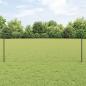 Preview: ARDEBO.de - Zaunpfosten 11 Teile U-Kanal Grau 80 cm Stahl, Sechseckzaun Grau 0,8x50 m Stahl