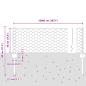 Preview: Zaunpfosten 11 Stück U-Kanal Grau 40 cm Stahl, Sechseckzaun Grau 0,4x100 m Stahl