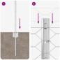 Preview: Sechsecken Zaun mit 11 U Pfosten Silber 0,5x25 m Stahl