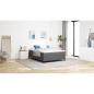 Preview: Boxspringbett mit Matratze Hellgrau 140x200 cm Cordstoff