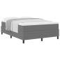 Preview: Boxspringbett mit Matratze Hellgrau 140x200 cm Cordstoff