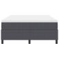 Preview: ARDEBO.de - Boxspringbett mit Matratze Dunkelgrau 140x200 cm Corduroy Stoff