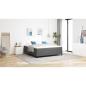 Preview: Boxspringbett mit Matratze Hellgrau Super King Cordstoff