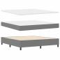 Preview: Boxspringbett mit Matratze Hellgrau Super King Cordstoff