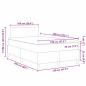 Preview: Boxspringbett mit Matratzencreme 120x200 cm Corduroy-Stoff