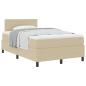 Preview: Boxspringbett mit Matratze Hellgrün Grau 120x200 cm Cordstoff