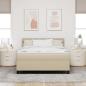Preview: Boxspringbett mit Matratze in Hellgrün Grau 140x200 cm aus Cord-Stoff