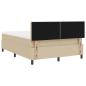 Preview: Boxspringbett mit Matratze in Hellgrün Grau 140x200 cm aus Cord-Stoff