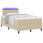 Preview: Boxspringbett mit Matratze & LED-Licht Beig Grau 120x200 cm Cordstoff