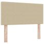 Preview: Boxspringbett mit Matratze & LED-Licht Beig Grau 120x200 cm Cordstoff