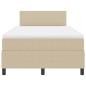 Preview: Boxspringbett mit Matratze & LED-Licht Beig Grau 120x200 cm Cordstoff