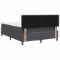 Preview: Boxspringbett mit Matratze&LED Dunkelgrau 160x200 cm Samtstoff