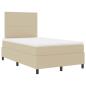 Preview: Boxspringbett mit Matratze & LED Licht Grün Grau 120x200 cm Cord-Stoff