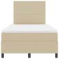 Preview: Boxspringbett mit Matratze & LED Licht Grün Grau 120x200 cm Cord-Stoff