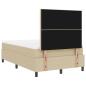 Preview: Boxspringbett mit Matratze & LED Licht Grün Grau 120x200 cm Cord-Stoff