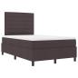 Preview: Boxspringbett mit Matratze Dunkelbraun 120x200 cm Stoff