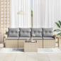 Preview: Sofa Set 5 stk. Beige Poly-Rattan