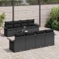 Preview: 9-teiliges Garten-Sofa-Set mit Kissen Schwarz Poly-Rattan