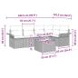 Preview: 5-tlg. Garten Sofa Set mit Kissen Schwarz Poly-Rattan