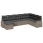 Preview: 8-teiliges Garten-Sofa-Set mit Kissen Graues Poly-Rattan