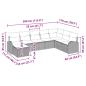 Preview: 8-teiliges Garten-Sofa-Set mit Kissen Graues Poly-Rattan