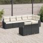 Preview: ARDEBO.de - Garten-Sofa-Set Set aus 8 Schwarz Rattan Garten-Sofa-Set