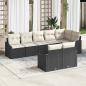 Preview: Garten-Sofa-Set Set aus 8 Schwarz Rattan Garten-Sofa-Set