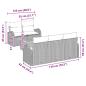 Preview: 6-teiliges Garten-Sofa-Set mit Kissen Beige Poly Rattan Akazie
