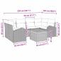 Preview: 7-teiliges Garten Sofa Set mit Kissen Beige Poly Rattan Akazie