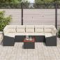 Preview: 8-teiliges Garten-Sofa-Set mit Kissen Schwarz Poly-Rattan Akazie