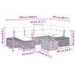 Preview: 7-teiliges Garten-Sofa-Set mit Kissen Grau Poly-Rattan Akazie