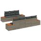 Preview: ARDEBO.de - 8-teiliges Garten-Sofa-Set mit Kissen Grau Poly-Rattan Akazie