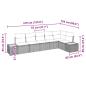 Preview: 6-teiliges Garten Sofa Set mit Kissen in schwarzem Poly Rattan