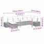 Preview: 7-teiliges Garten Sofa Set mit Kissen Beige Poly Rattan Akazie