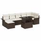 Preview: 8-teilige Garten-Sofa-Set mit Kissen Braunes Poly Rattan