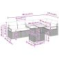 Preview: 7-teiliges Garten-Sofa-Set mit Kissen Braun Poly Rattan, 2-Sitzer Garten-Sofa mit Kissen Braun Poly Rattan