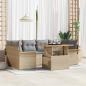 Preview: ARDEBO.de - Garten-Sofa-Set 7 stk. Beige und Hellgrau