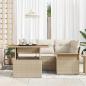 Preview: 5-teilige Garten-Essgruppe mit Kissen Beige Poly Rattan Akazie