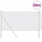 Preview: Schweißdrahtzaun mit 13 Pfosten 1.4x50 m Verzinkter Stahl