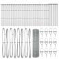 Preview: Geschweißter Drahtzaun, bodenverankert 100 x 0,4 m Silber Netz